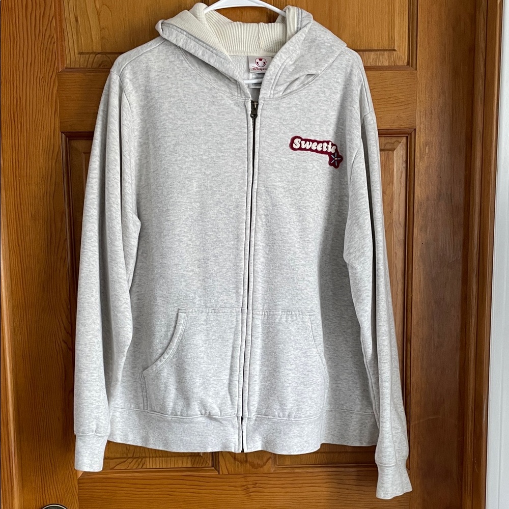 Disney Minnie Mouse Gray Zip-Up Hoodie